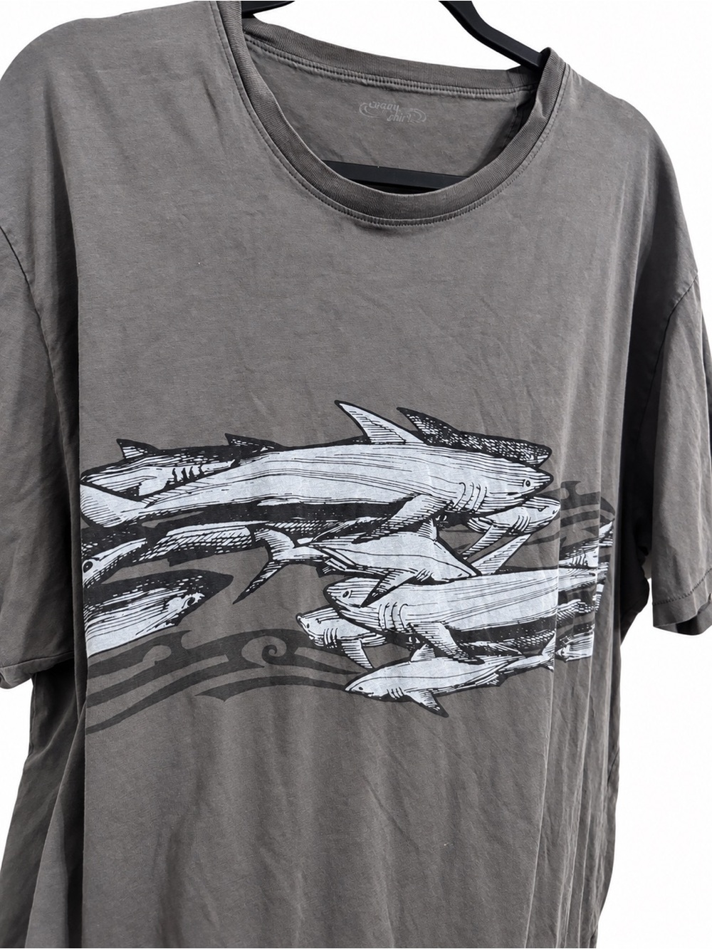 Crazy Shirts Men’s Gray Shark Graphic T-Shirt Hawaii Ocean Pima Cotton Soft XXL - Picture 3 of 9